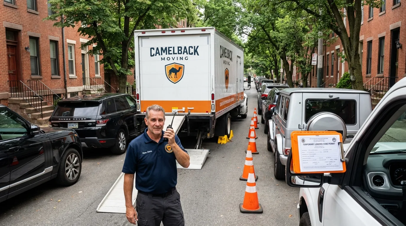 City street loading permit setup in Montgomery Village, MD